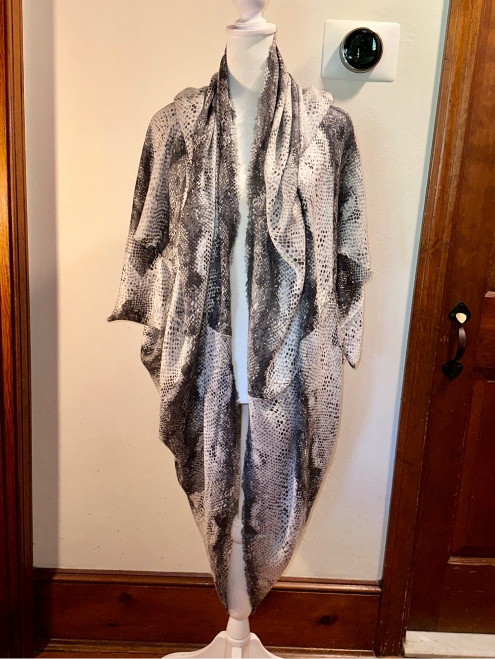 Free People Snake Print Cocoon Shawl Cardigan/Kimono Wrap
